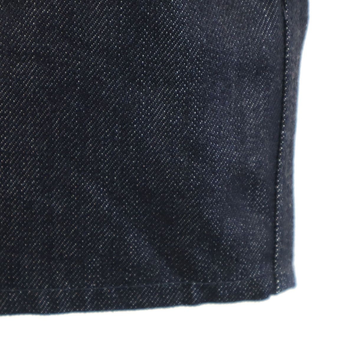 KIJI No Collar Indigo Denim Jacket Blue Size S