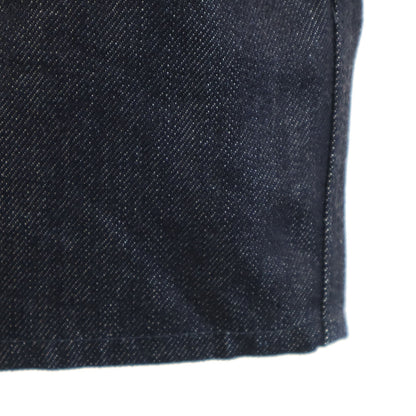KIJI No Collar Indigo Denim Jacket Blue Size S