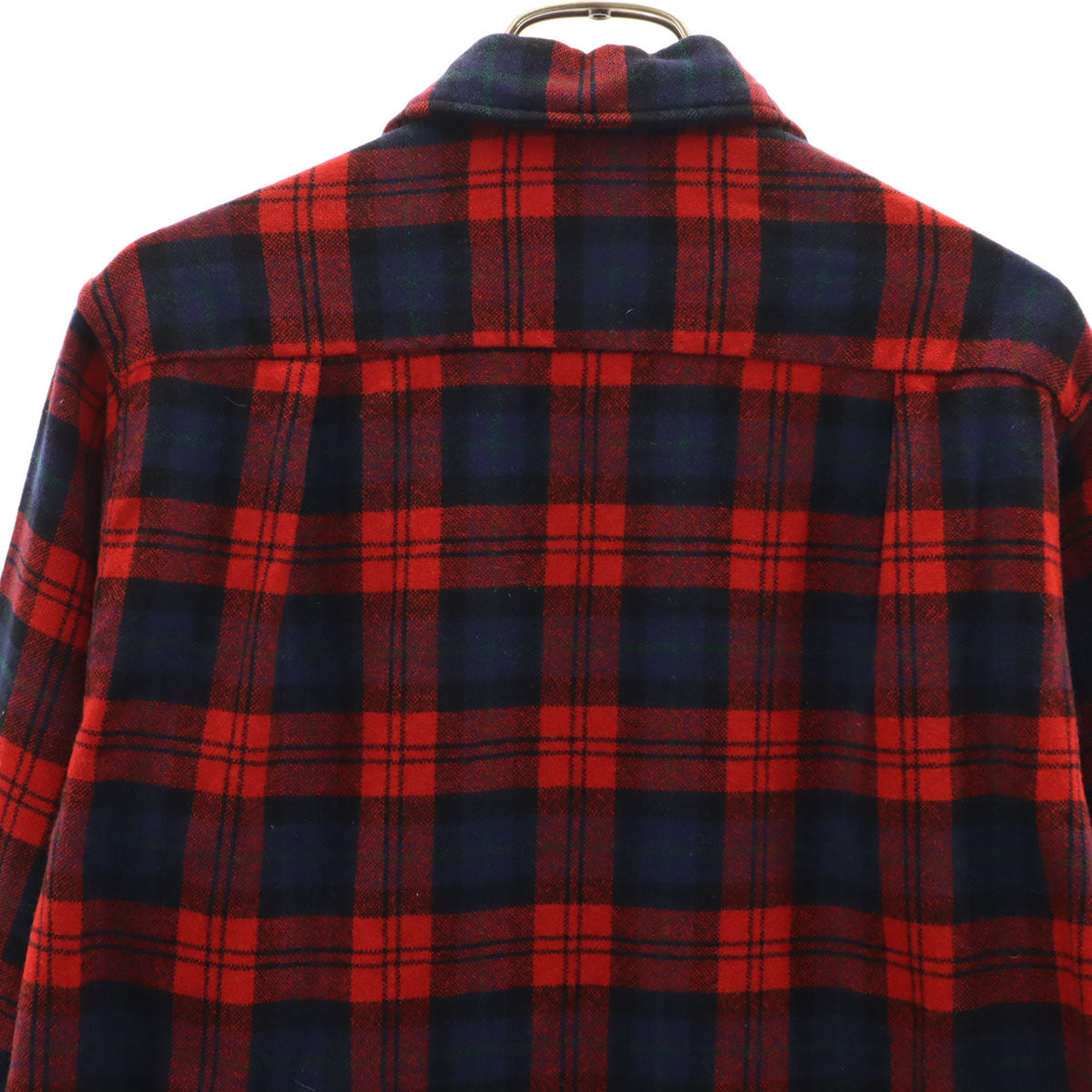 Vintage 50s 60s Plaid Flannel Shirt Red Size S