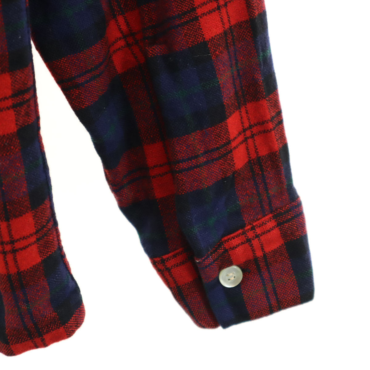 Vintage 50s 60s Plaid Flannel Shirt Red Size S