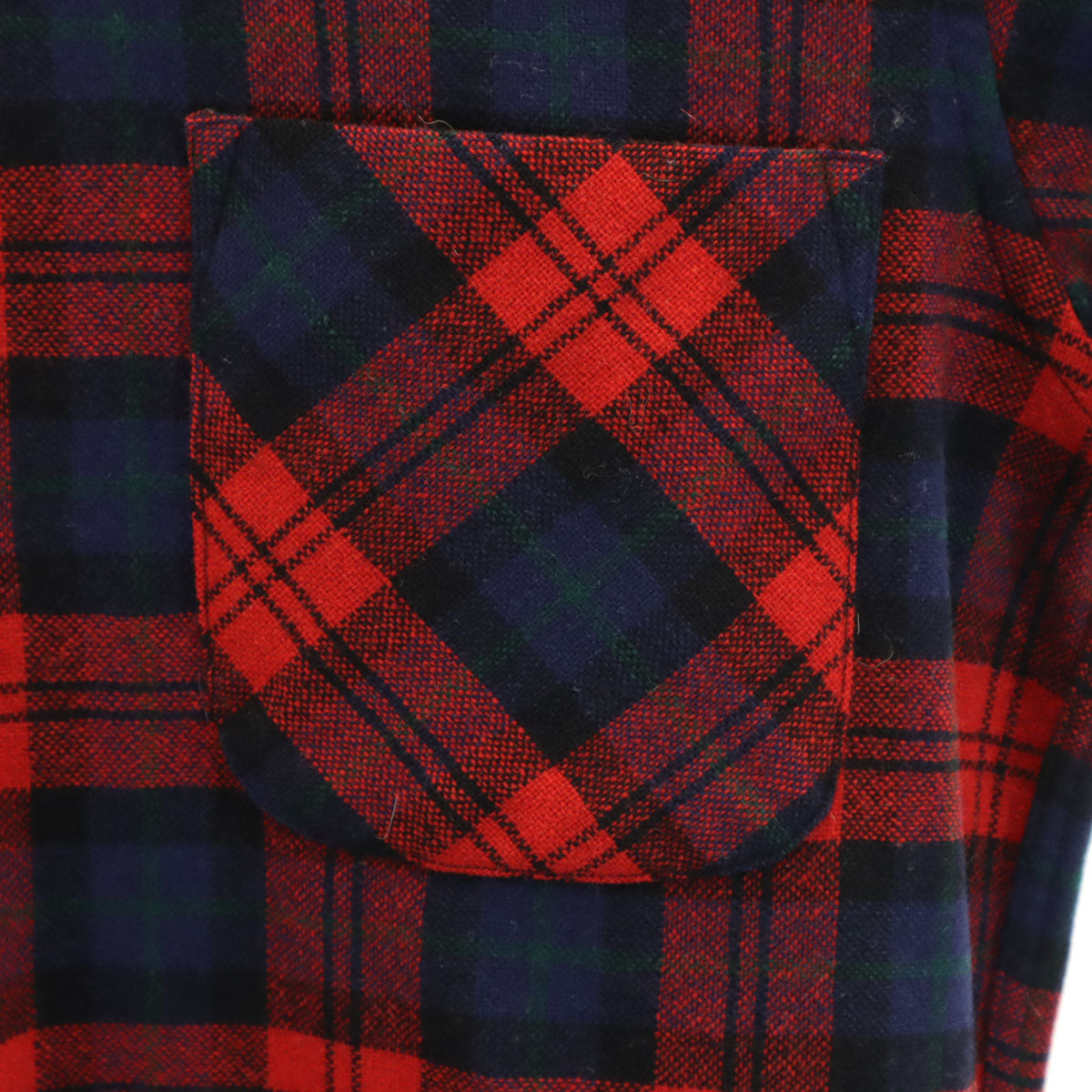 Vintage 50s 60s Plaid Flannel Shirt Red Size S