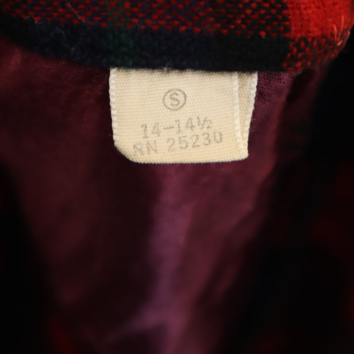Vintage 50s 60s Plaid Flannel Shirt Red Size S