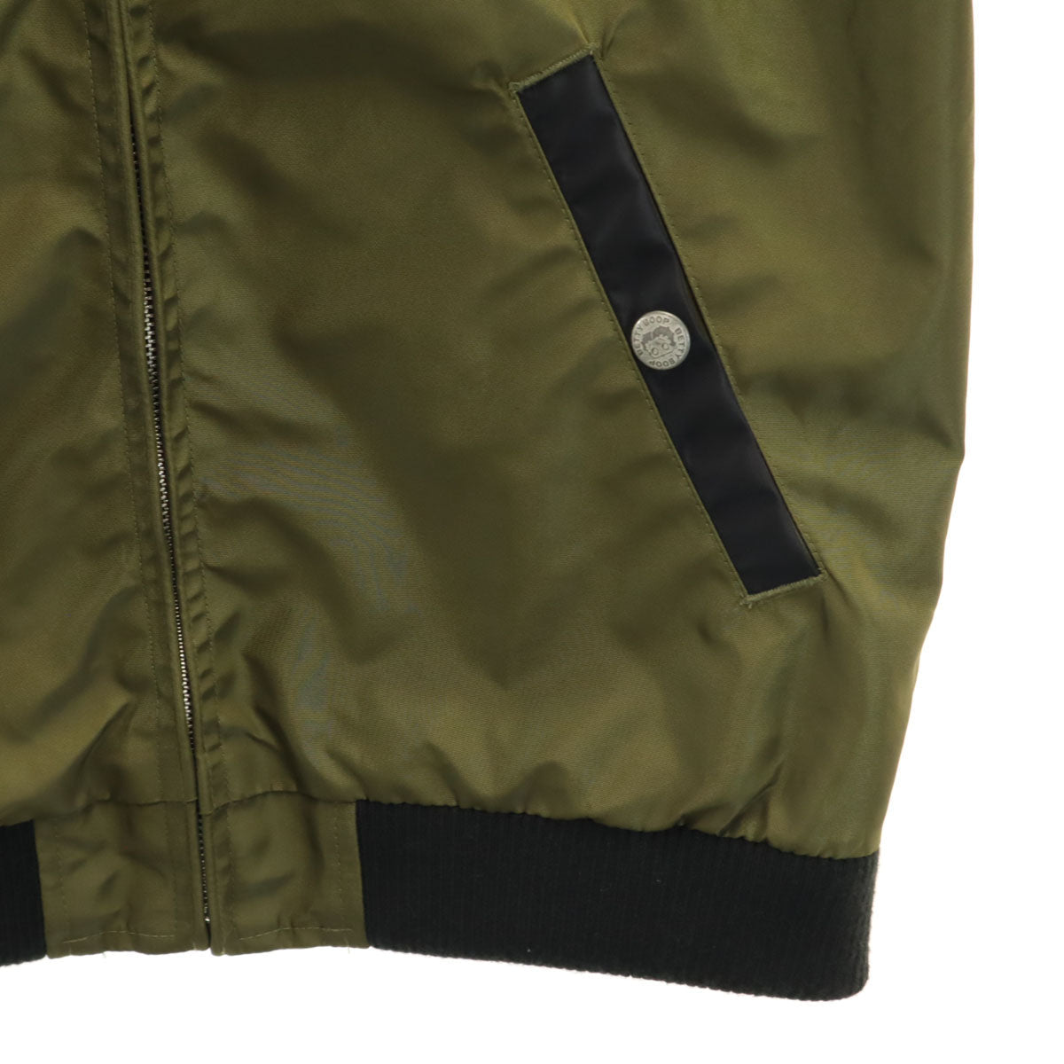 LOW BLOW KNUCKLE Betty Boop Reversible Bomber Khaki Size M