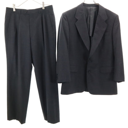 LANVIN 80s 90s Vintage Charcoal Grey Pants Suit Set Size 48