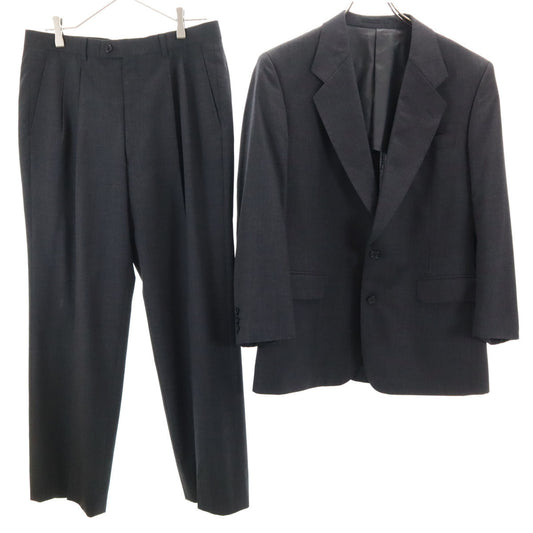 LANVIN 80s 90s Vintage Charcoal Grey Pants Suit Set Size 48