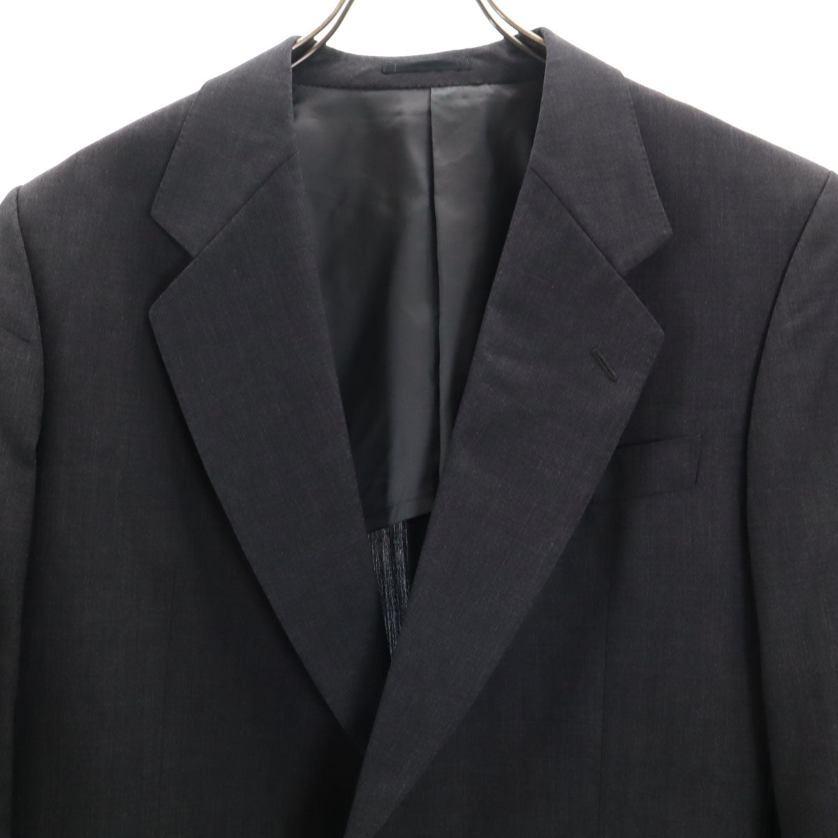 LANVIN 80s 90s Vintage Charcoal Grey Pants Suit Set Size 48