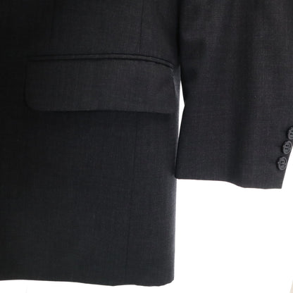 LANVIN 80s 90s Vintage Charcoal Grey Pants Suit Set Size 48