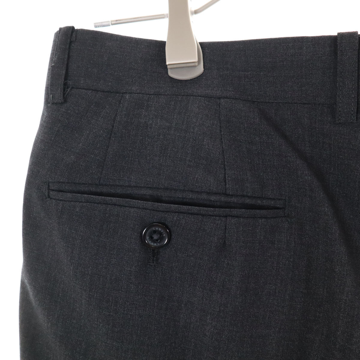 LANVIN 80s 90s Vintage Charcoal Grey Pants Suit Set Size 48