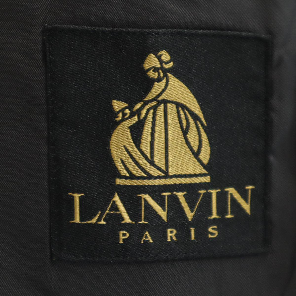 LANVIN 80s 90s Vintage Charcoal Grey Pants Suit Set Size 48