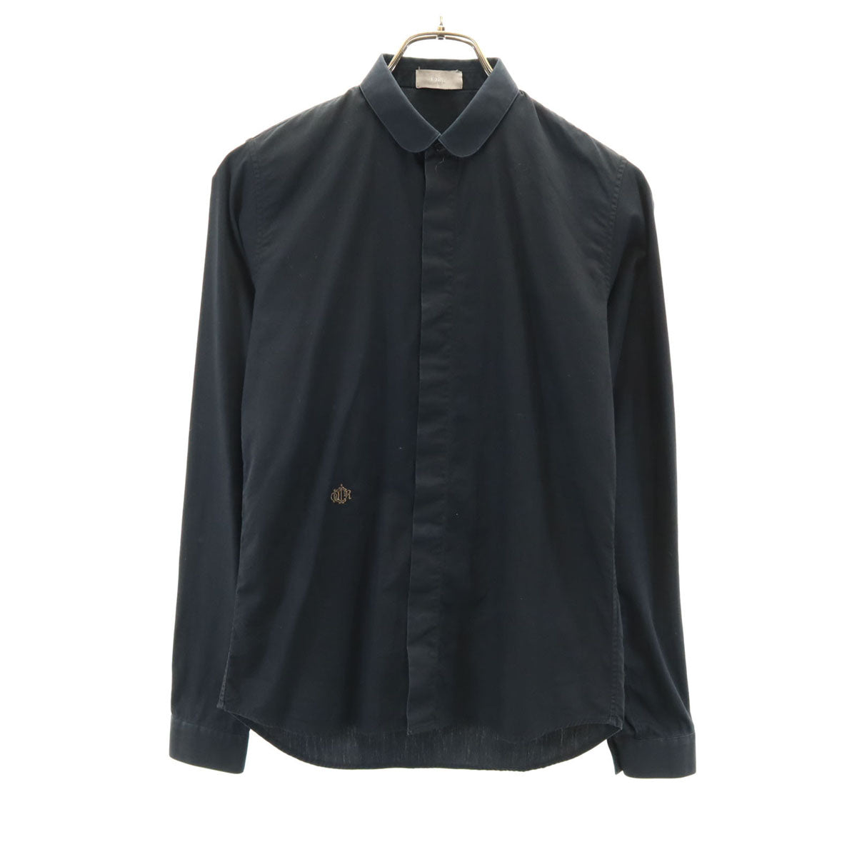 Dior Long Sleeve Fly Front Shirt Black Size 36