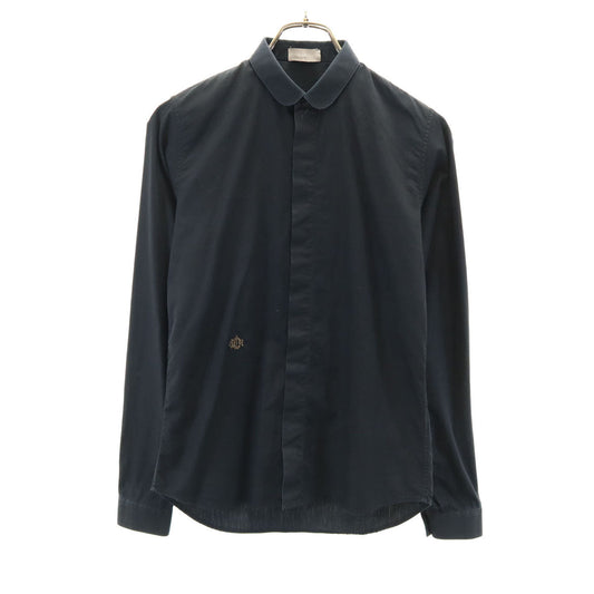 Dior Long Sleeve Fly Front Shirt Black Size 36