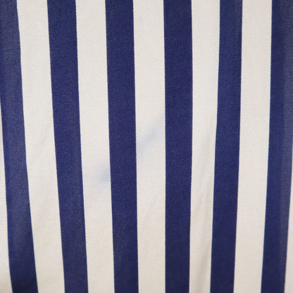BURBERRY Italian Silk Blend Striped Long Shirt White Size 38