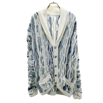 COOGI 90s Australian 3D Knit Shawl Cardigan White Size SS