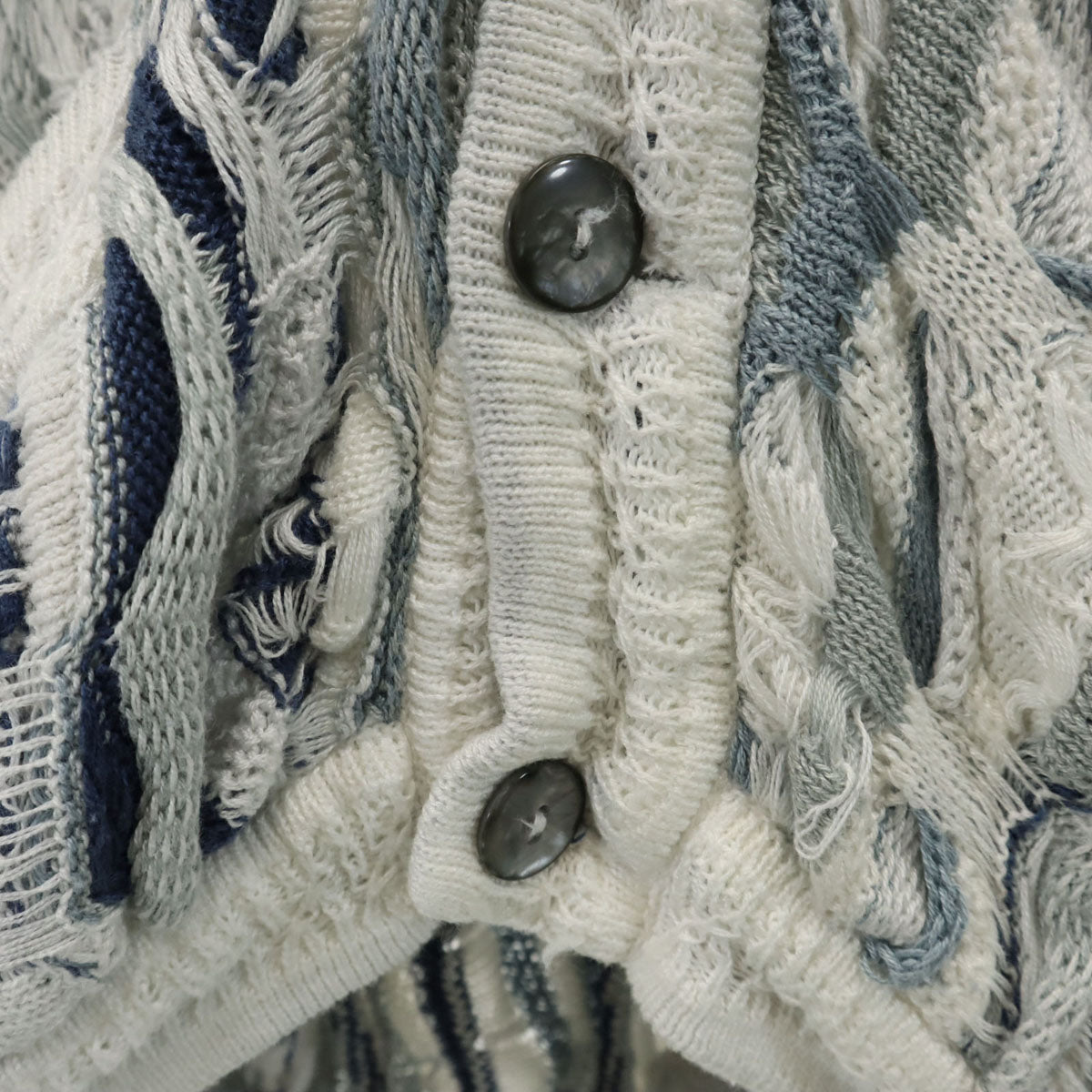 COOGI 90s Australian 3D Knit Shawl Cardigan White Size SS
