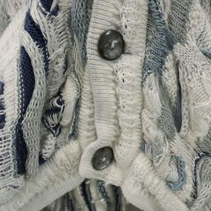 COOGI 90s Australian 3D Knit Shawl Cardigan White Size SS