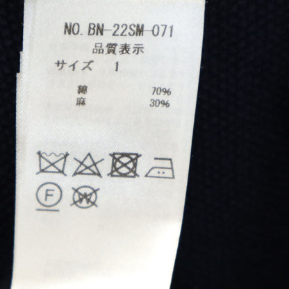 BATONER Japan Linen Blend Long Sleeve Navy Cardigan Size S