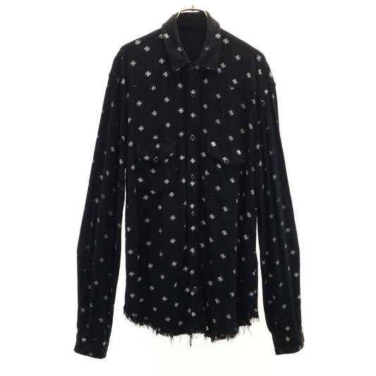 AMIRI USA-Made Patterned Long Sleeve Shirt Black Size L