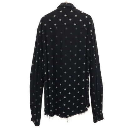 AMIRI USA-Made Patterned Long Sleeve Shirt Black Size L