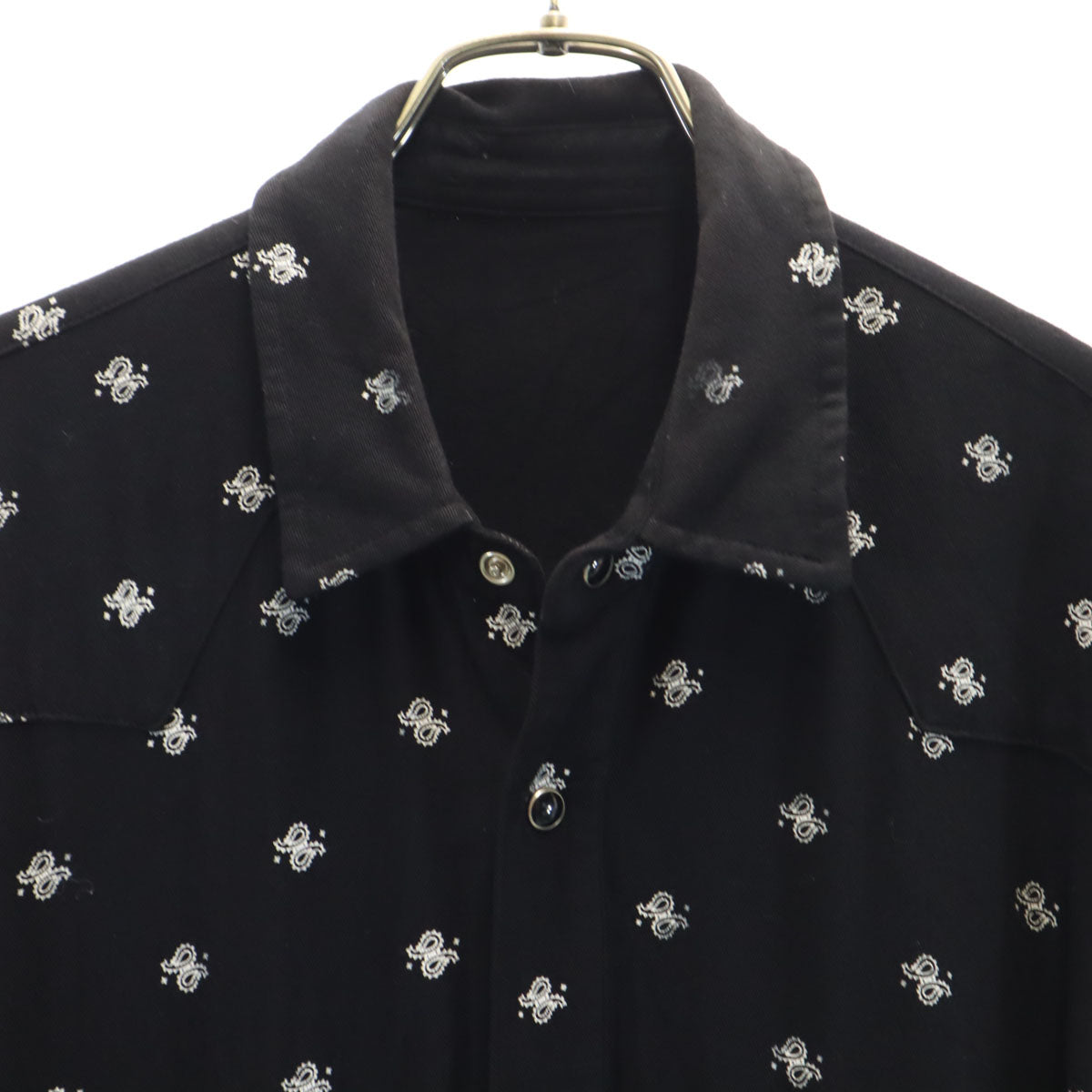 AMIRI USA-Made Patterned Long Sleeve Shirt Black Size L