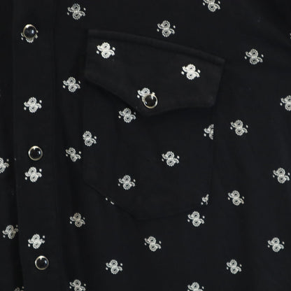 AMIRI USA-Made Patterned Long Sleeve Shirt Black Size L