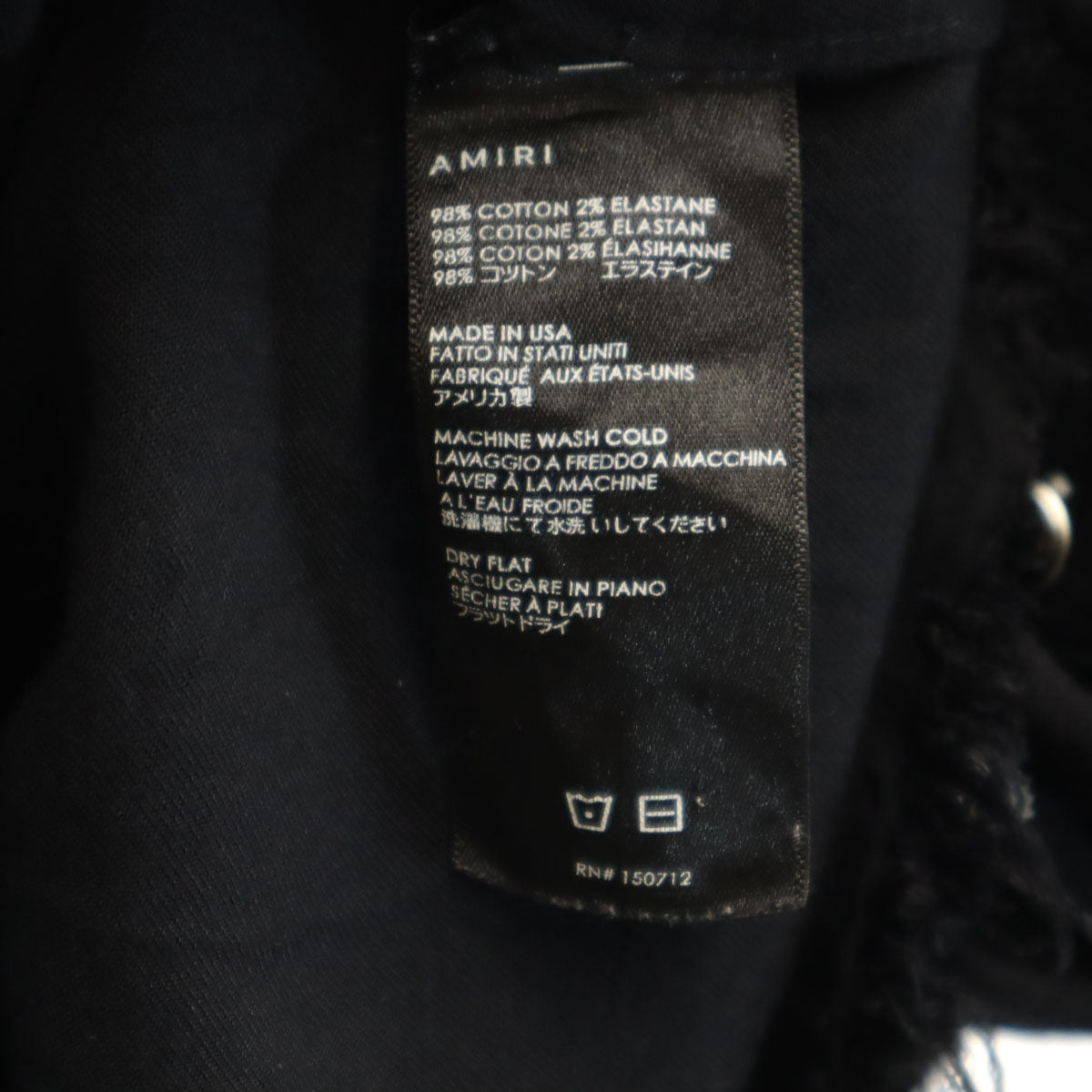 AMIRI USA-Made Patterned Long Sleeve Shirt Black Size L