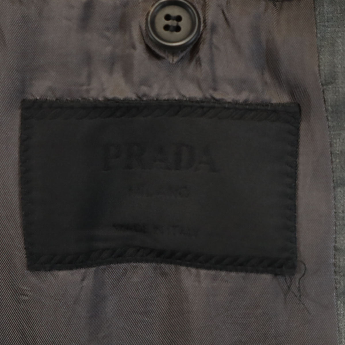 PRADA Italian Wool Blazer Gray Size 48