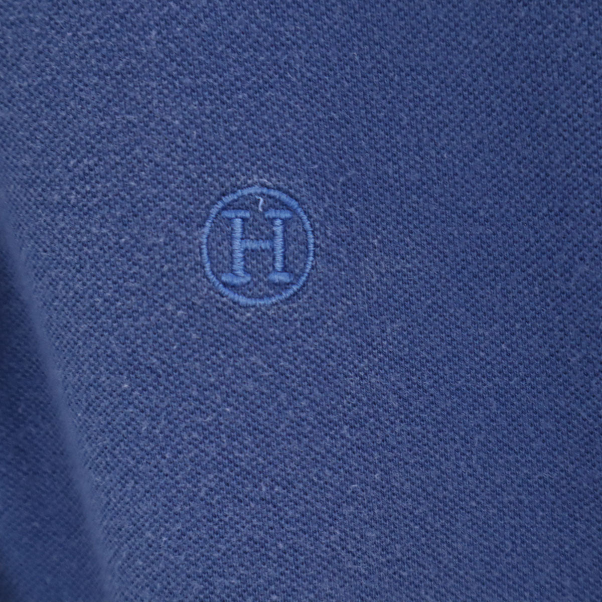 HERMES Made in Italy Short Sleeve Polo Blue Size S