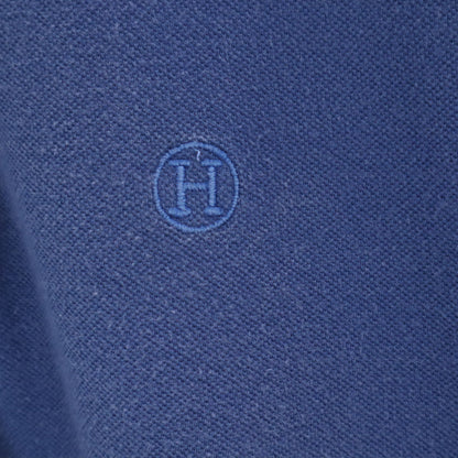 HERMES Made in Italy Short Sleeve Polo Blue Size S