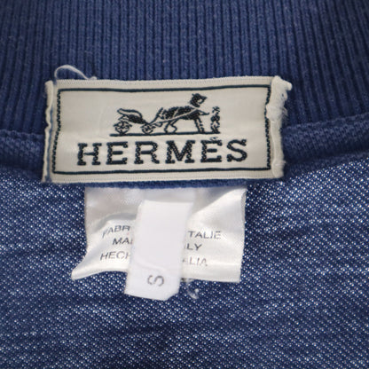 HERMES Made in Italy Short Sleeve Polo Blue Size S