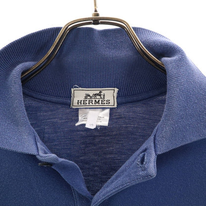 HERMES Made in Italy Short Sleeve Polo Blue Size S