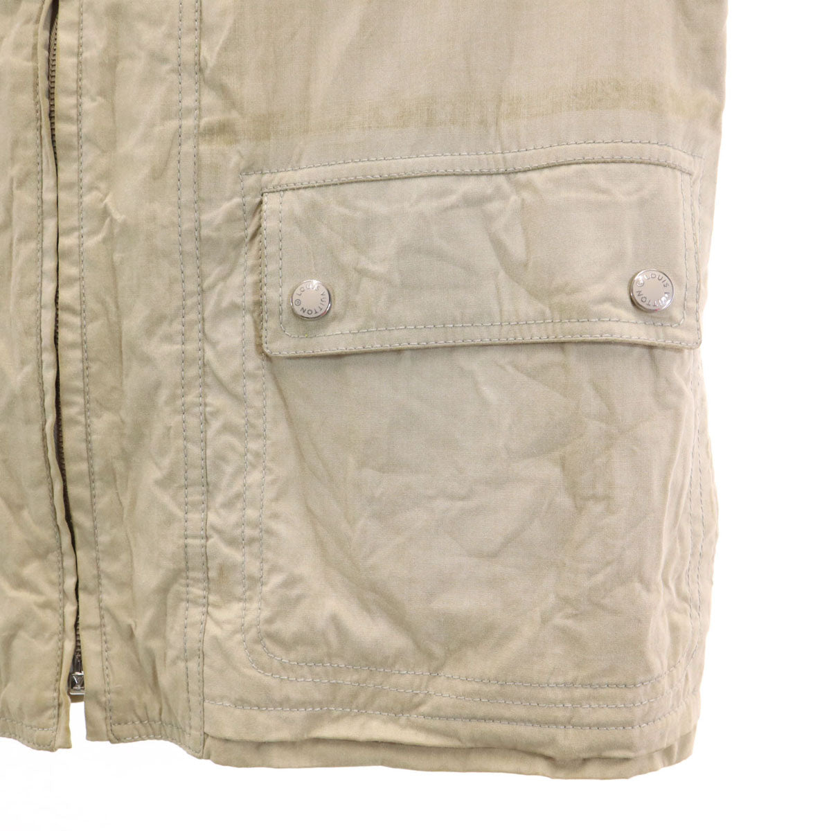 LOUIS VUITTON Italy Hooded Jacket Beige Size 38