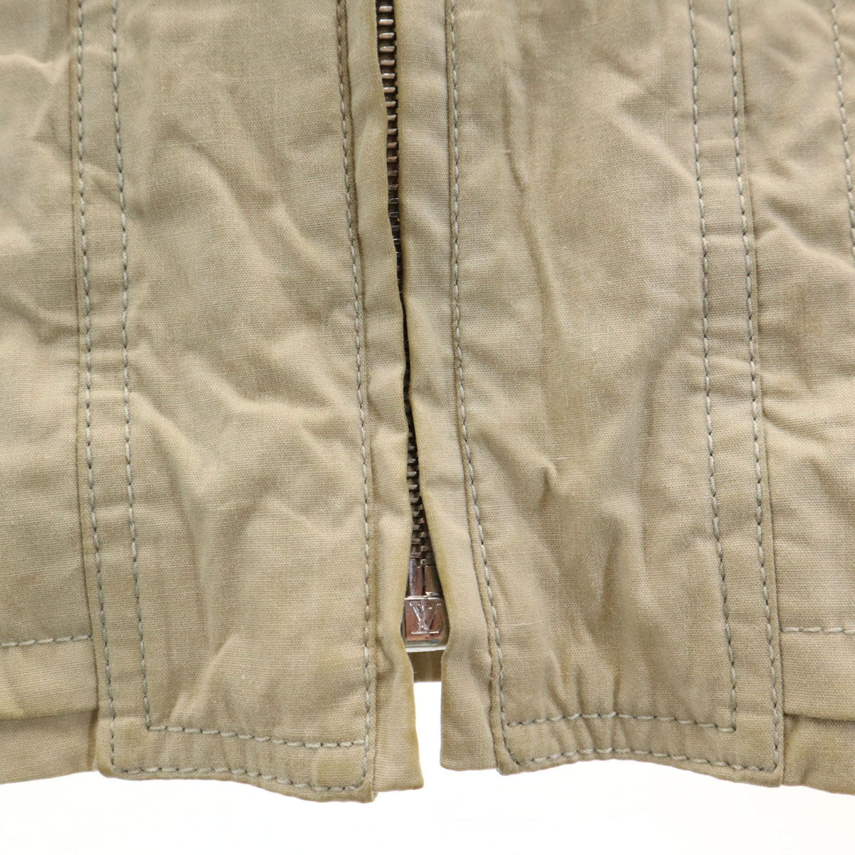 LOUIS VUITTON Italy Hooded Jacket Beige Size 38