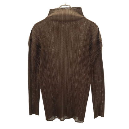 PLEATS PLEASE 90s Long Sleeve Pleated Brown Size 4