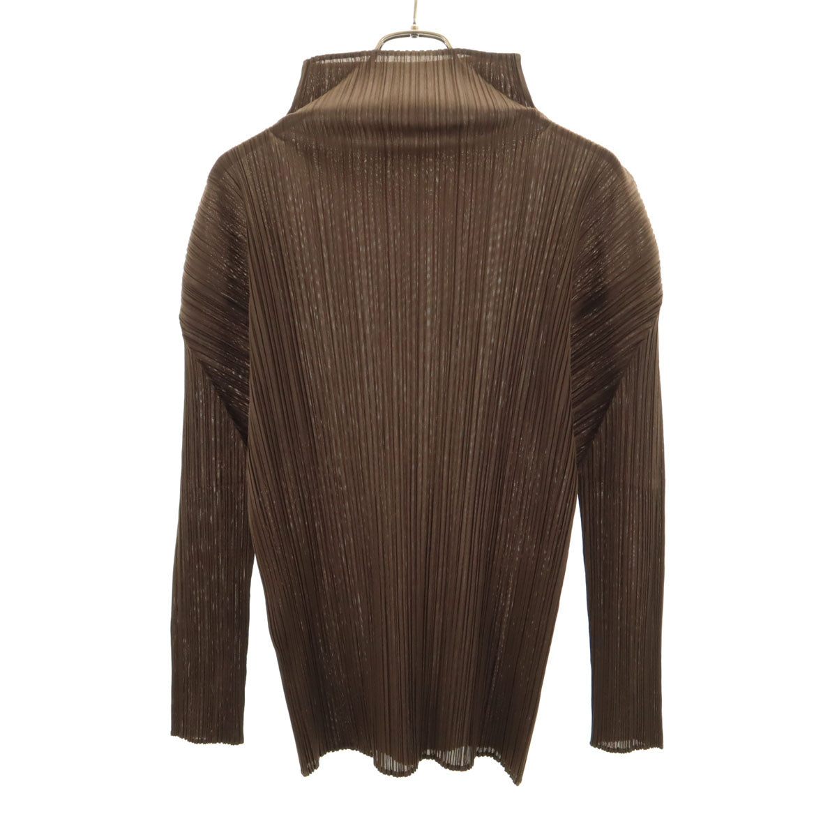 PLEATS PLEASE 90s Long Sleeve Pleated Brown Size 4