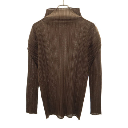 PLEATS PLEASE 90s Long Sleeve Pleated Brown Size 4