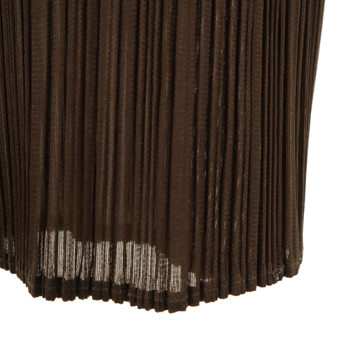 PLEATS PLEASE 90s Long Sleeve Pleated Brown Size 4