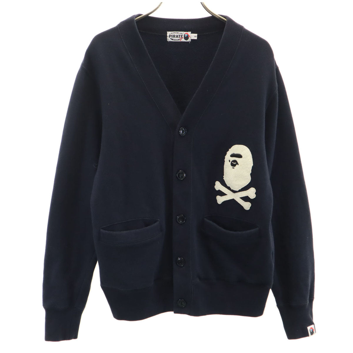 Bape A BATHING APE V-Neck Sweat Cardigan Pirate Store Size S