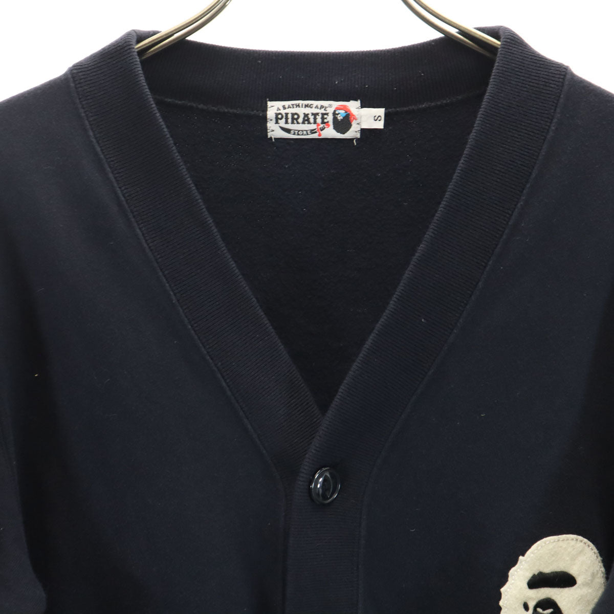 Bape A BATHING APE V-Neck Sweat Cardigan Pirate Store Size S
