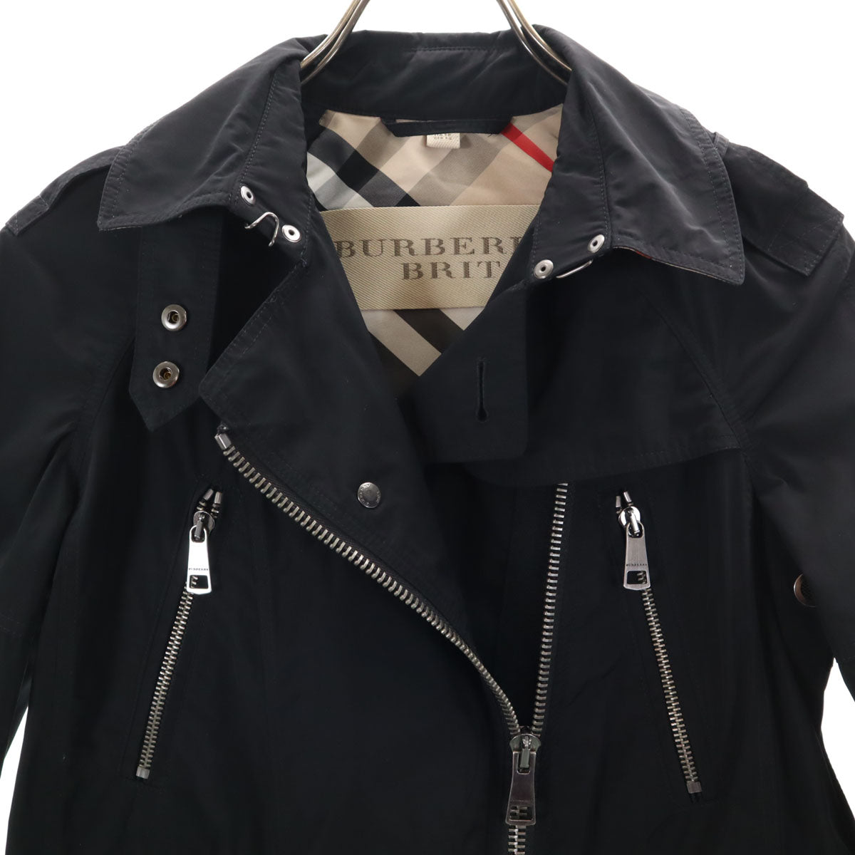 BURBERRY BRIT Trench Coat Black Size 6