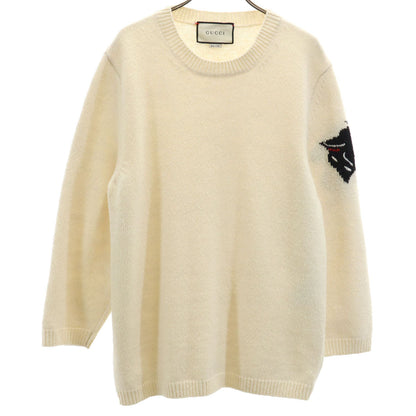 GUCCI Italian Tiger Long Sleeve Sweater Ivory Size M