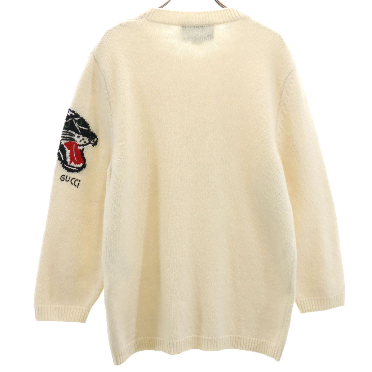 GUCCI Italian Tiger Long Sleeve Sweater Ivory Size M