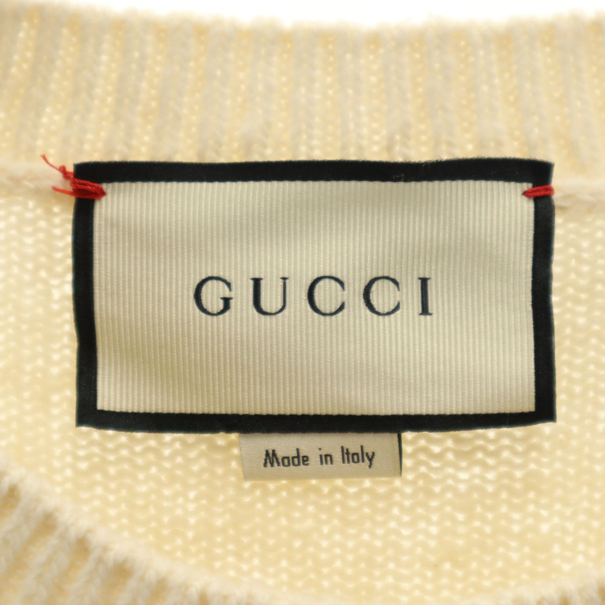GUCCI Italian Tiger Long Sleeve Sweater Ivory Size M