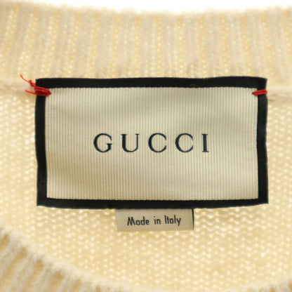 GUCCI Italian Tiger Long Sleeve Sweater Ivory Size M