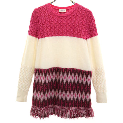 MONCLER Pink Long Sleeve Knit Dress Size 12