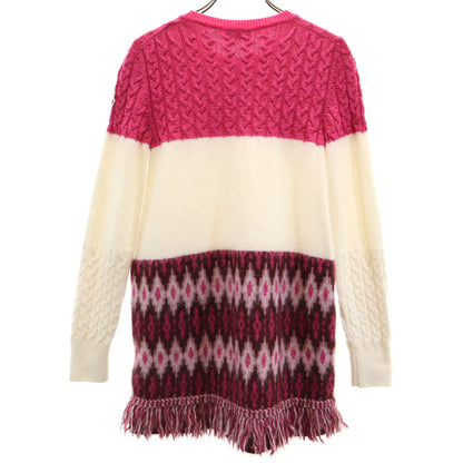 MONCLER Pink Long Sleeve Knit Dress Size 12