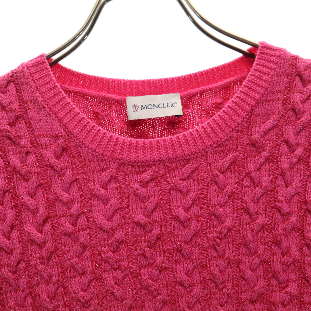 MONCLER Pink Long Sleeve Knit Dress Size 12