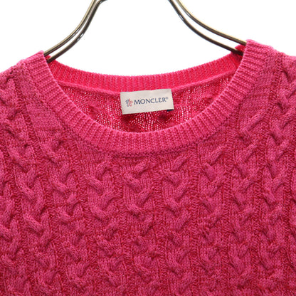 MONCLER Pink Long Sleeve Knit Dress Size 12