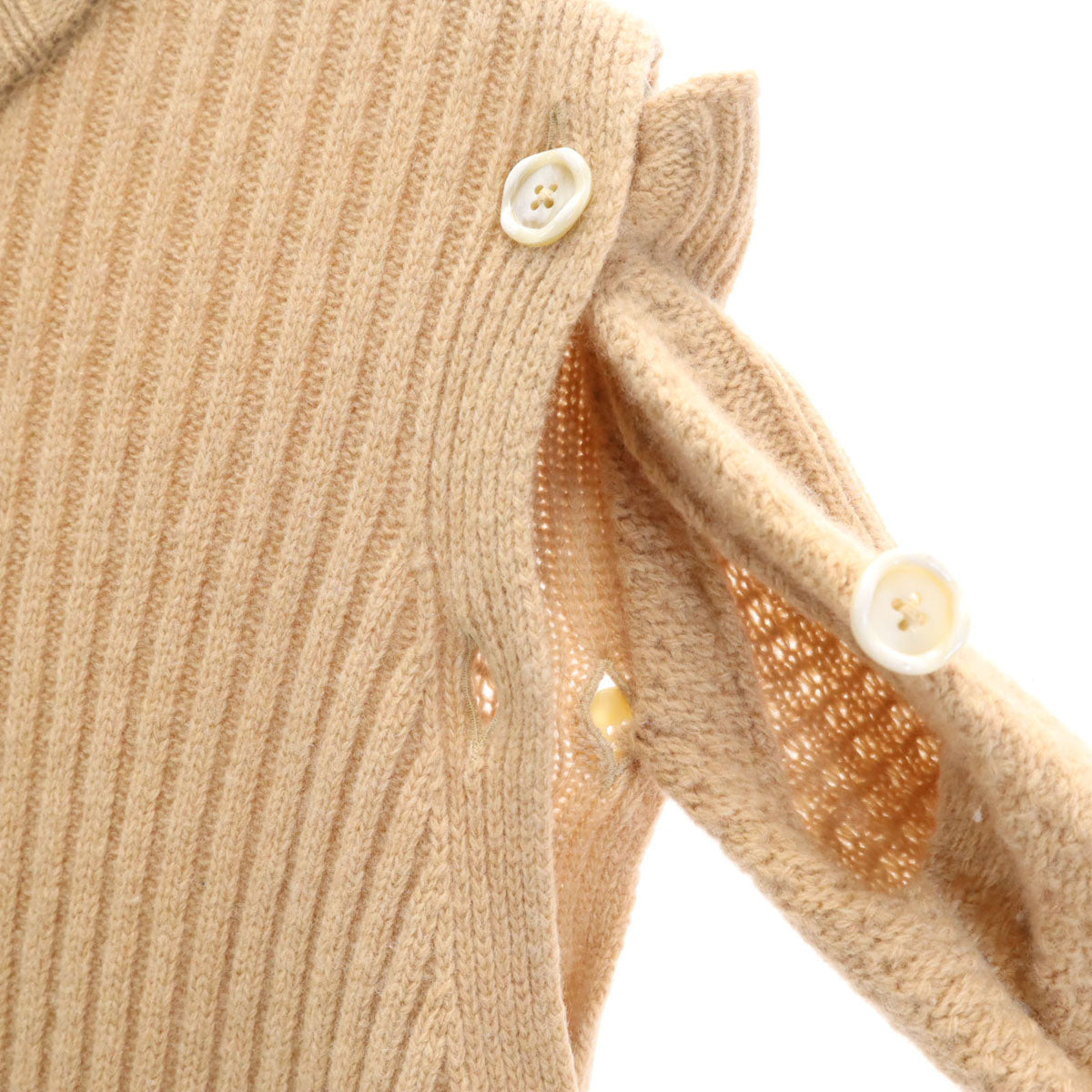 MARNI Beige Long Sleeve 2-Way Sweater Size 36