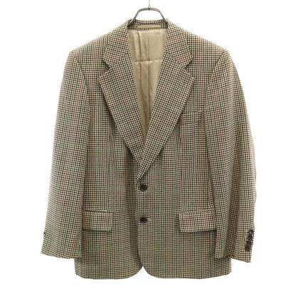 HUGO BOSS Wool Blend Houndstooth Blazer Beige Size XL