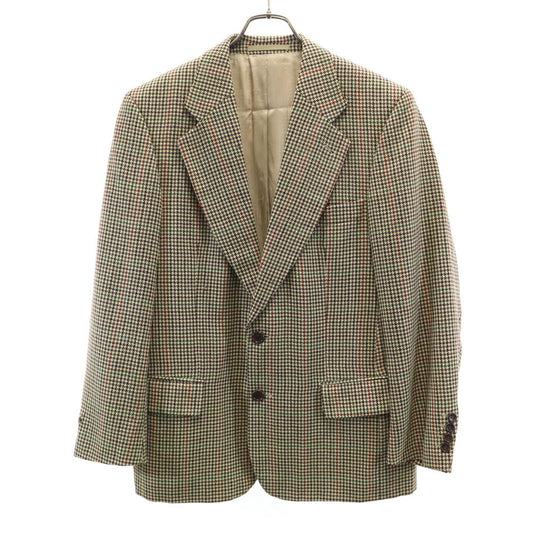 HUGO BOSS Wool Blend Houndstooth Blazer Beige Size XL